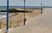 Playa Flamenca Beach area near the seafront shops.